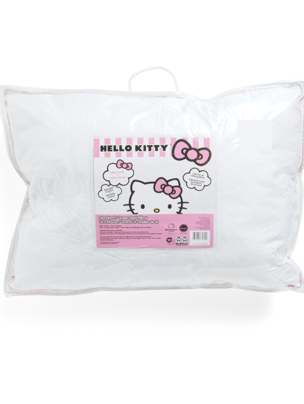 Hello Kitty Printed Gusset Standard/Queen Bed Pillow